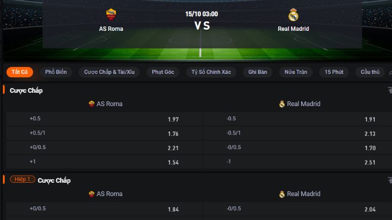 Roma vs Real Madrid